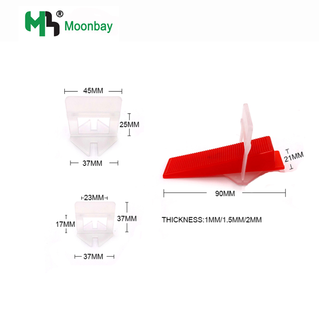 Floor Leveler Clips Leveling System(1bag Clips+ 1bag Wedges)